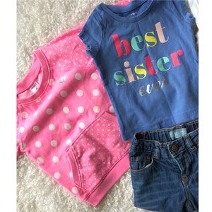 Carters & Baby gap 3 pc set, size 6 month